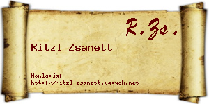 Ritzl Zsanett névjegykártya